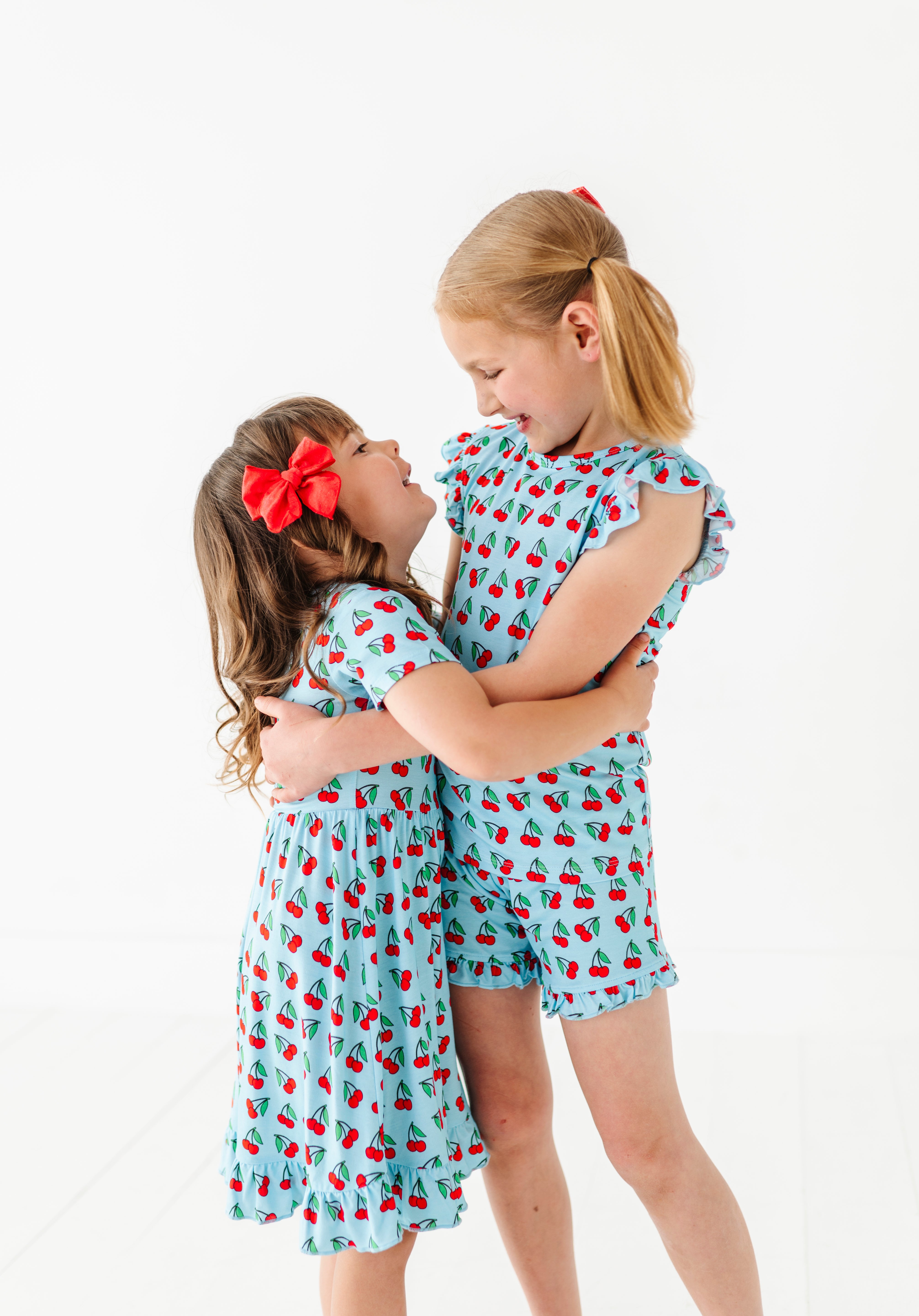 Cherries Ruffle Short Set