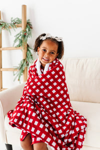 Red Check Plush Blanket