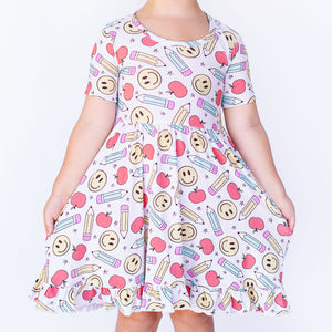 Smiley School Ruffled Dress