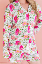 Load image into Gallery viewer, Pink Peony Women’s Button Down Short Set

