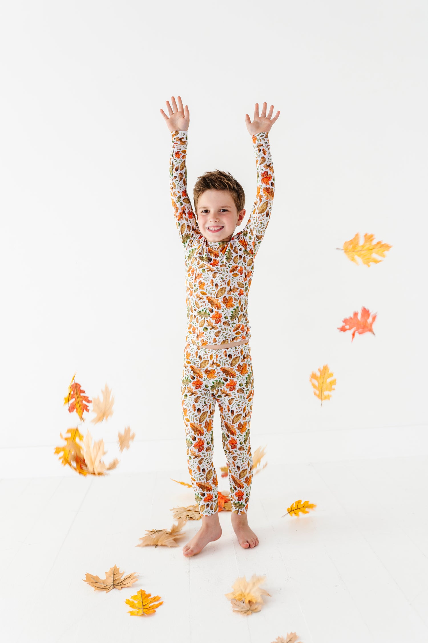 Fall Leaves Two Piece Pajama Set