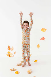 Fall Leaves Two Piece Pajama Set