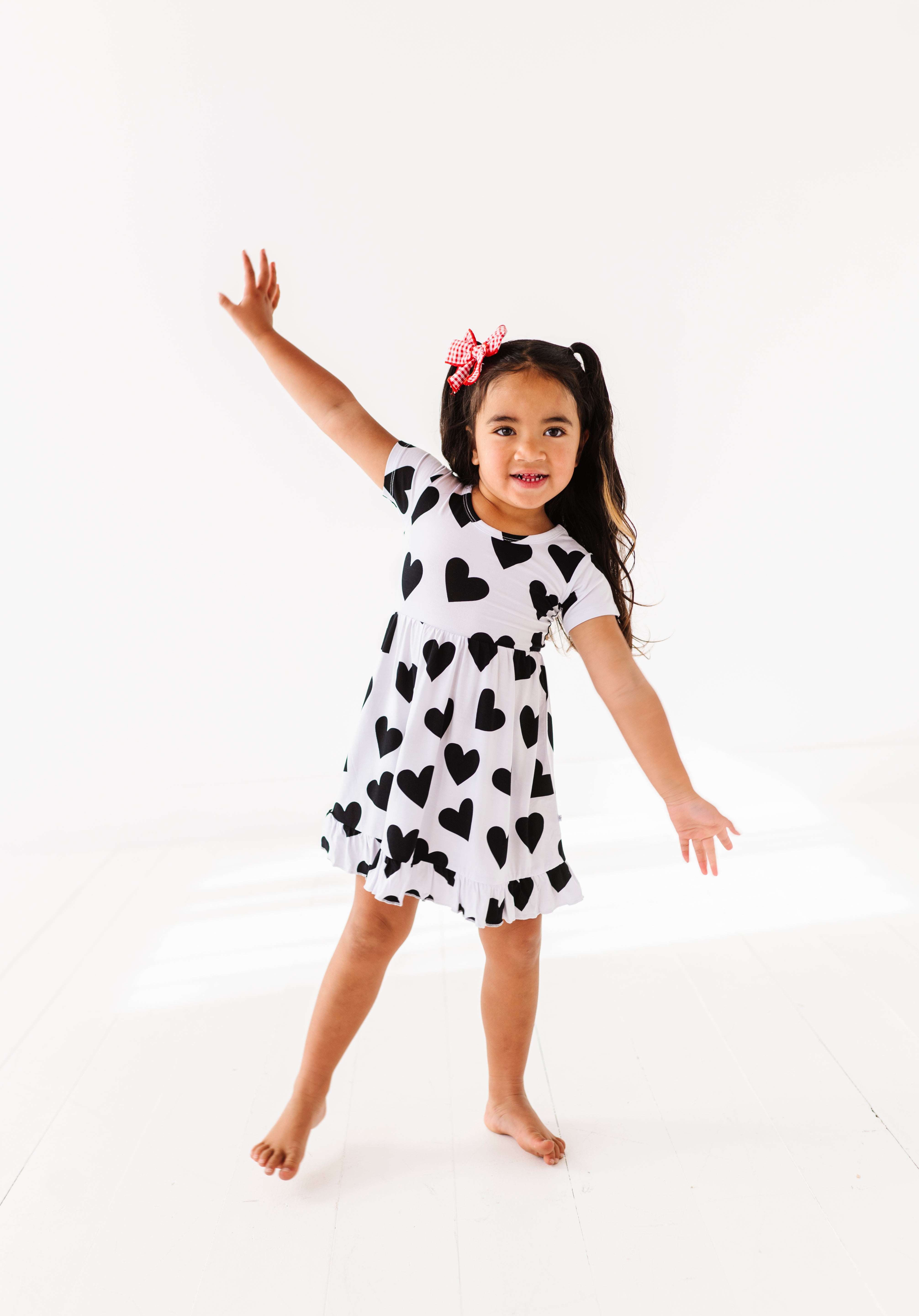 Black Heart Twirl Dress