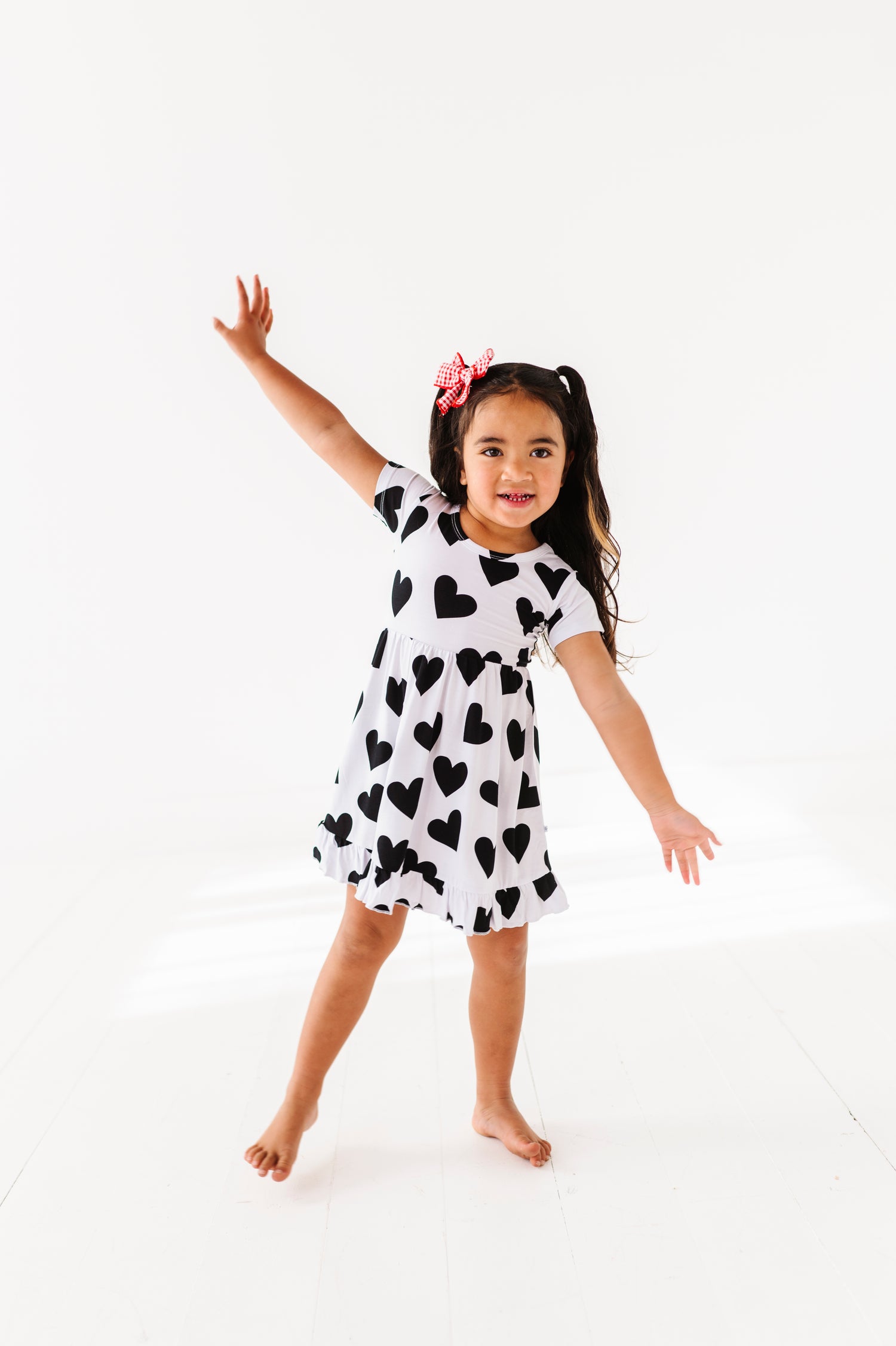 Black Heart Twirl Dress
