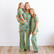 Load image into Gallery viewer, Ribbed Green Pumpkin Girls Flare Lounge Set
