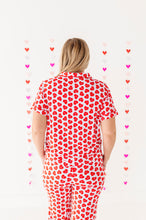 Load image into Gallery viewer, Red Affirmation Heart Women&#39;s Flare Pajama Set
