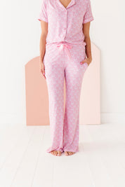 Pink Bow and Checks Women's Flare Set