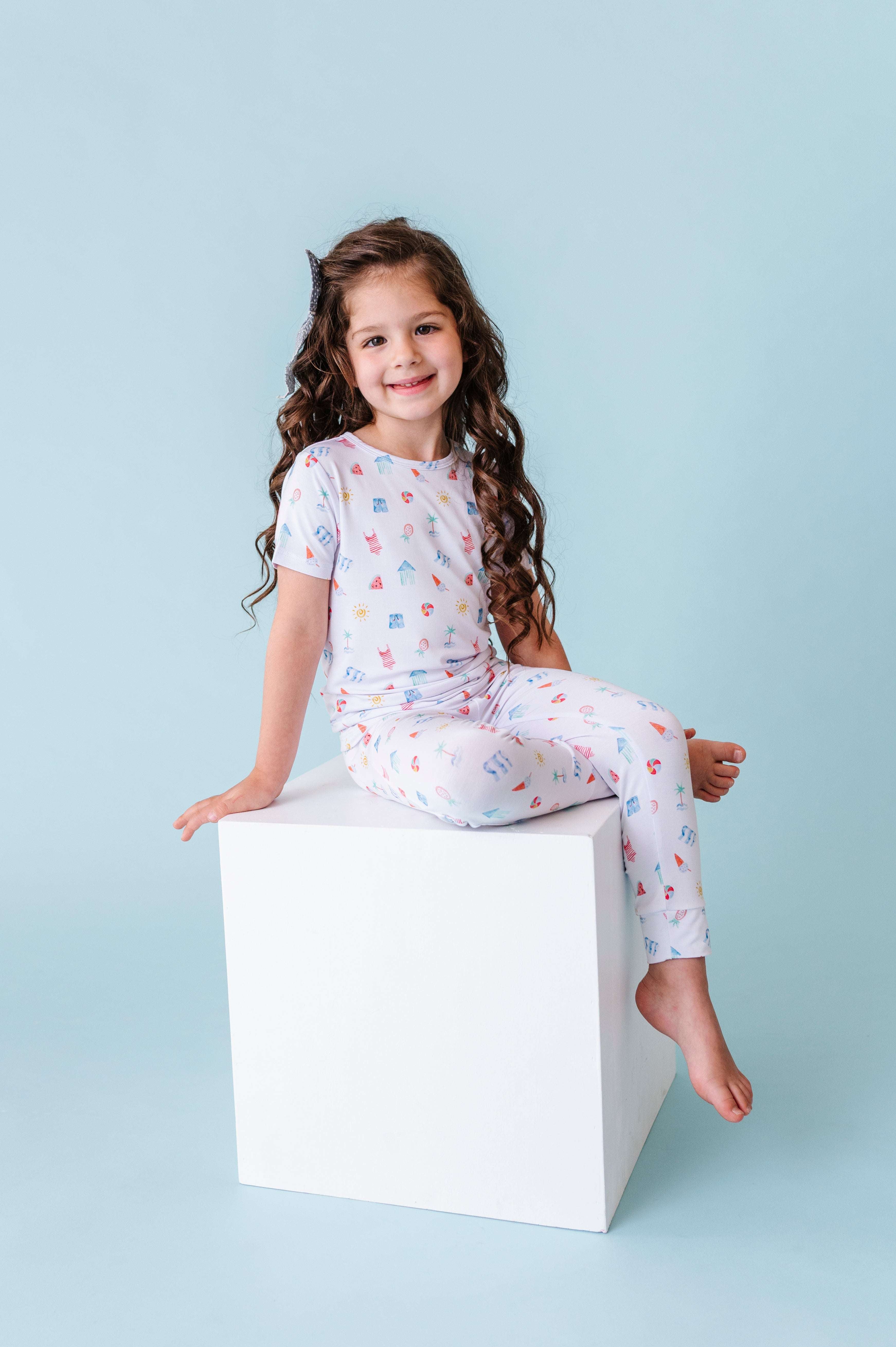 Beach Scene Two Piece Pajama Set