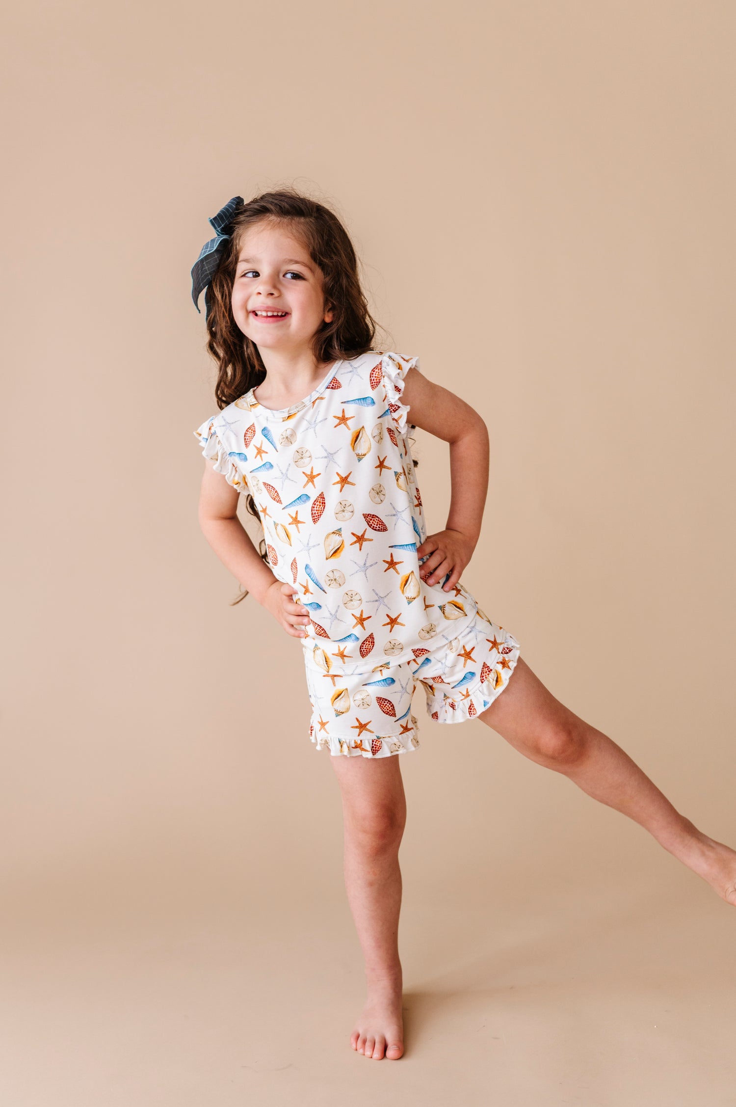 Sea Shells Ruffle Short Set