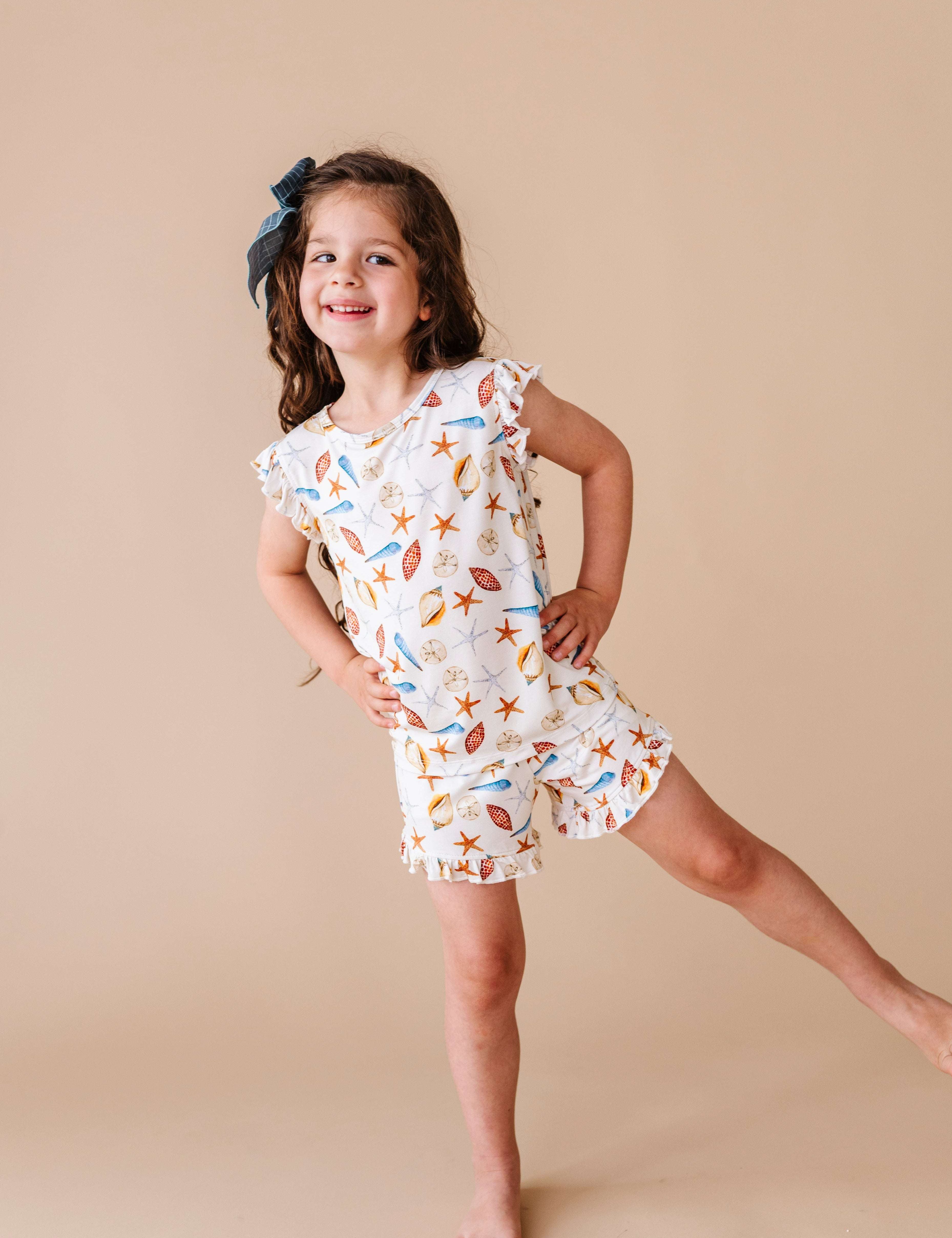 Sea Shells Ruffle Short Set