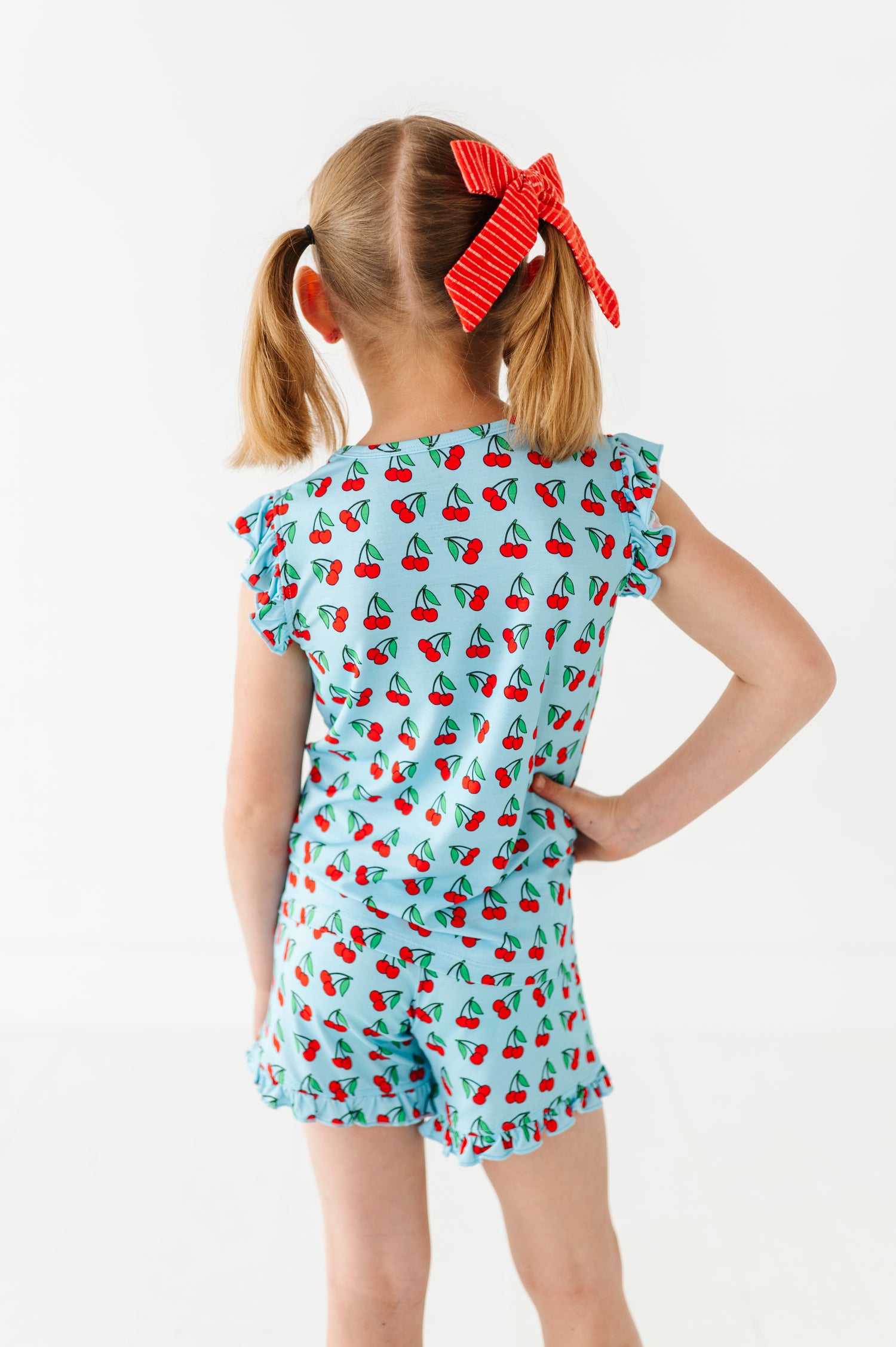 Cherries Ruffle Short Set