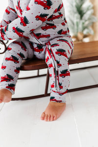 Christmas Trucks Convertible Onesie