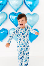 Load image into Gallery viewer, Blue Affirmation Heart Two-Piece Pajama Set

