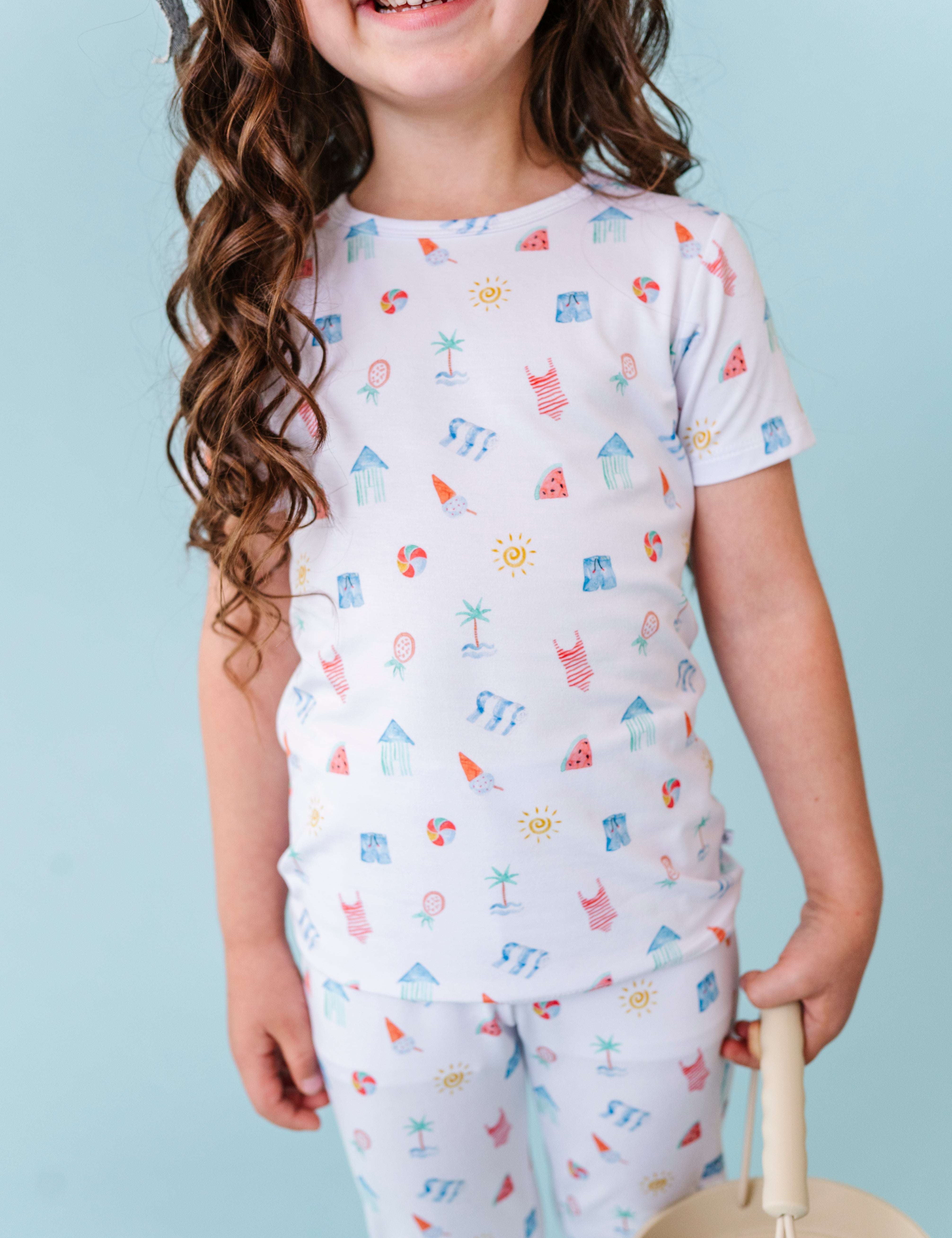 Beach Scene Two Piece Pajama Set