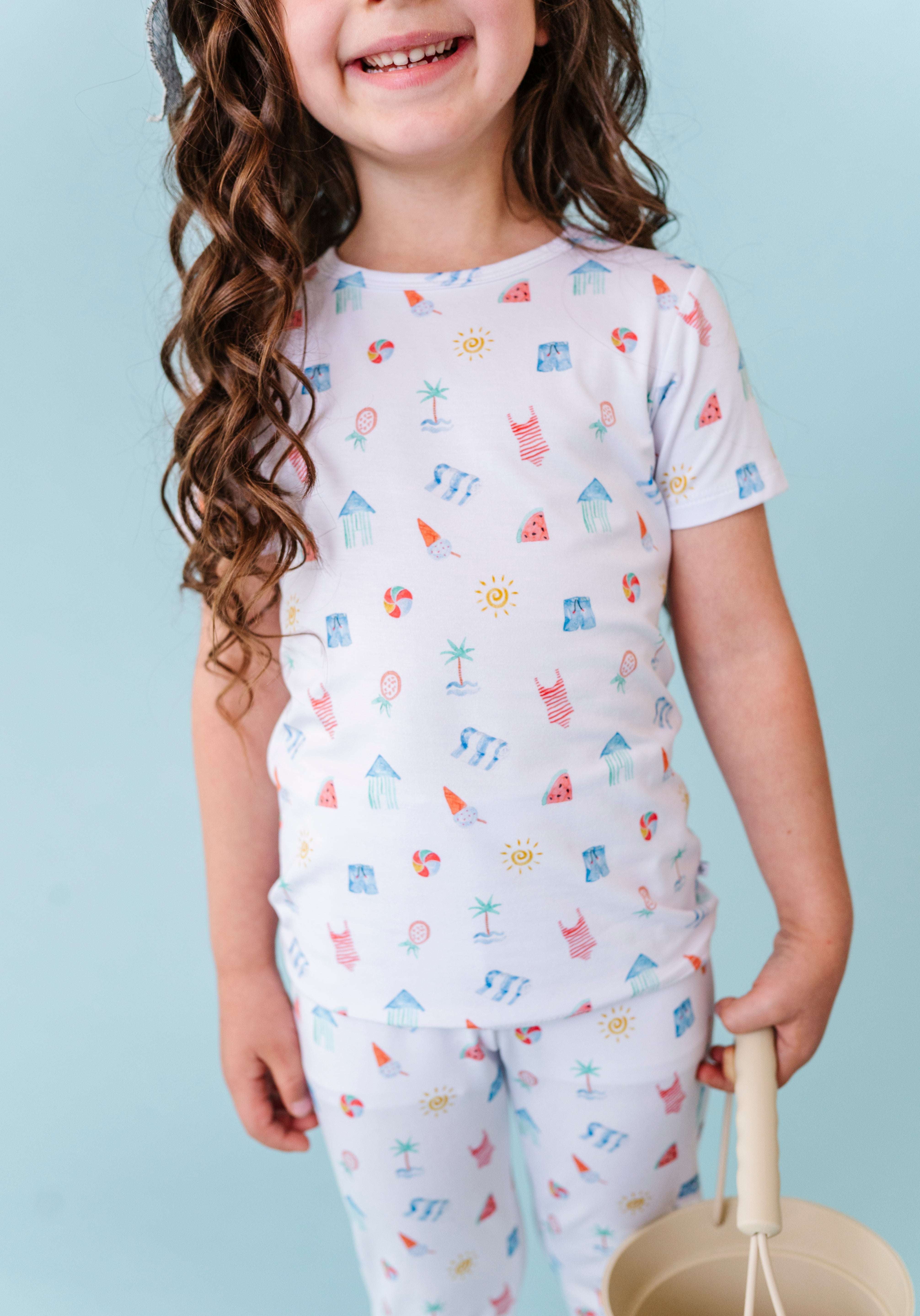 Beach Scene Two Piece Pajama Set