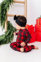 Load image into Gallery viewer, Classic Red Plaid Ribbed Onesie
