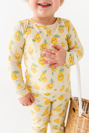 Happy Lemon Two Piece Pajama Set
