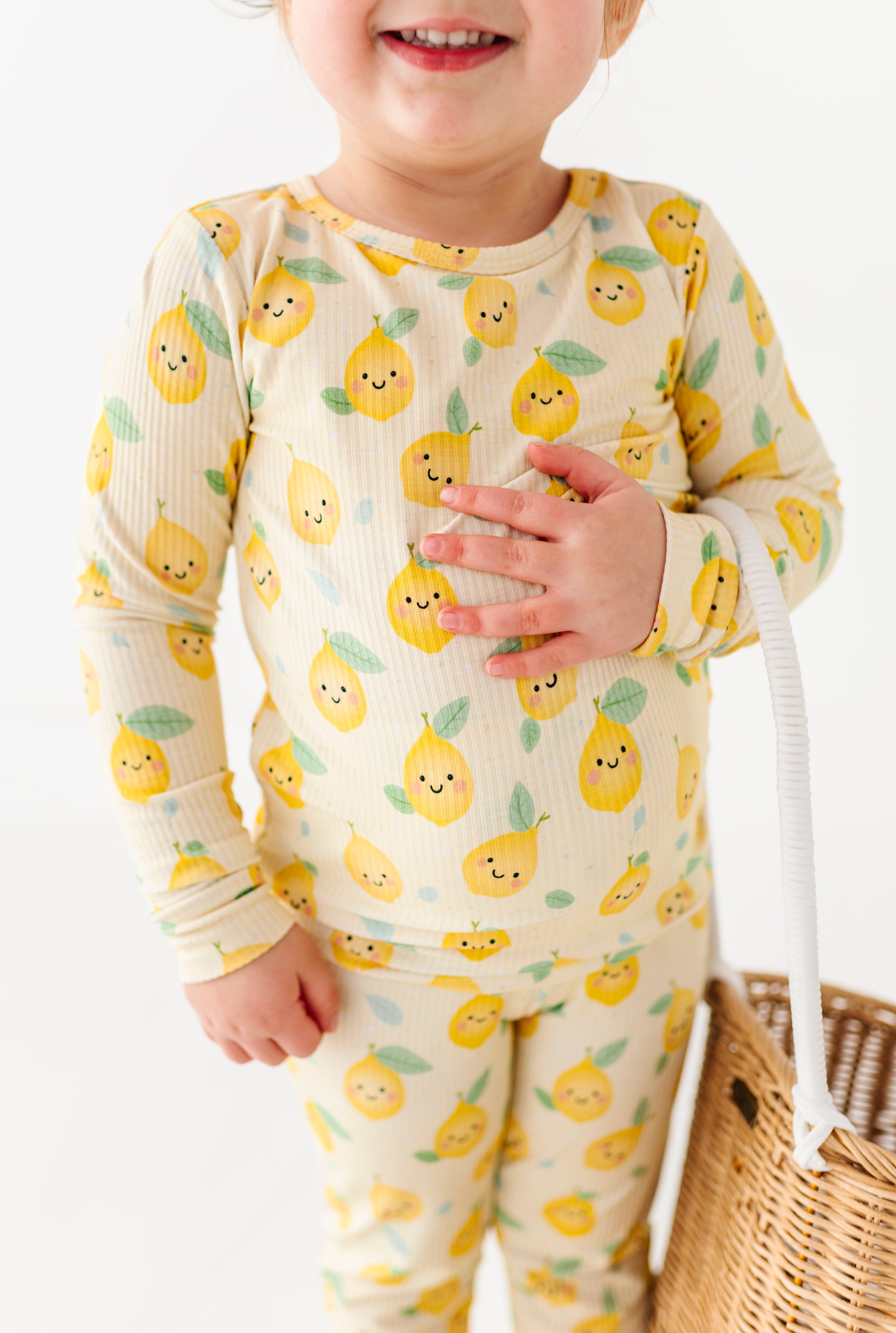 Happy Lemon Two Piece Pajama Set