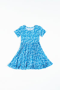 Blue Base Flower Dress