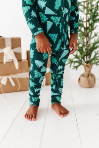 Green Pine Tree Convertible Romper