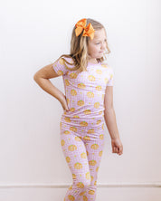 Pink Gingham Pumpkin Two Piece Set