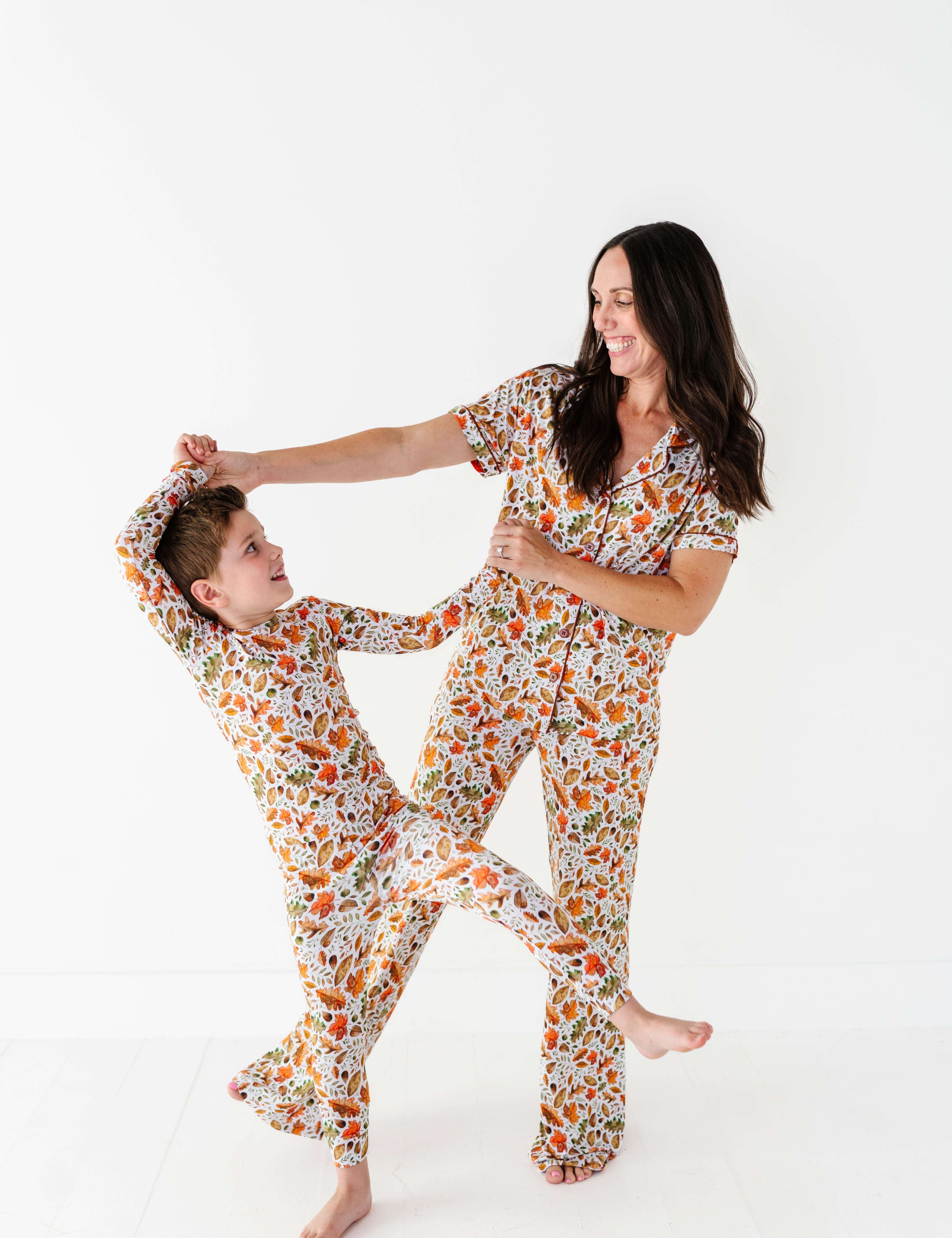 Fall Leaves Two Piece Pajama Set