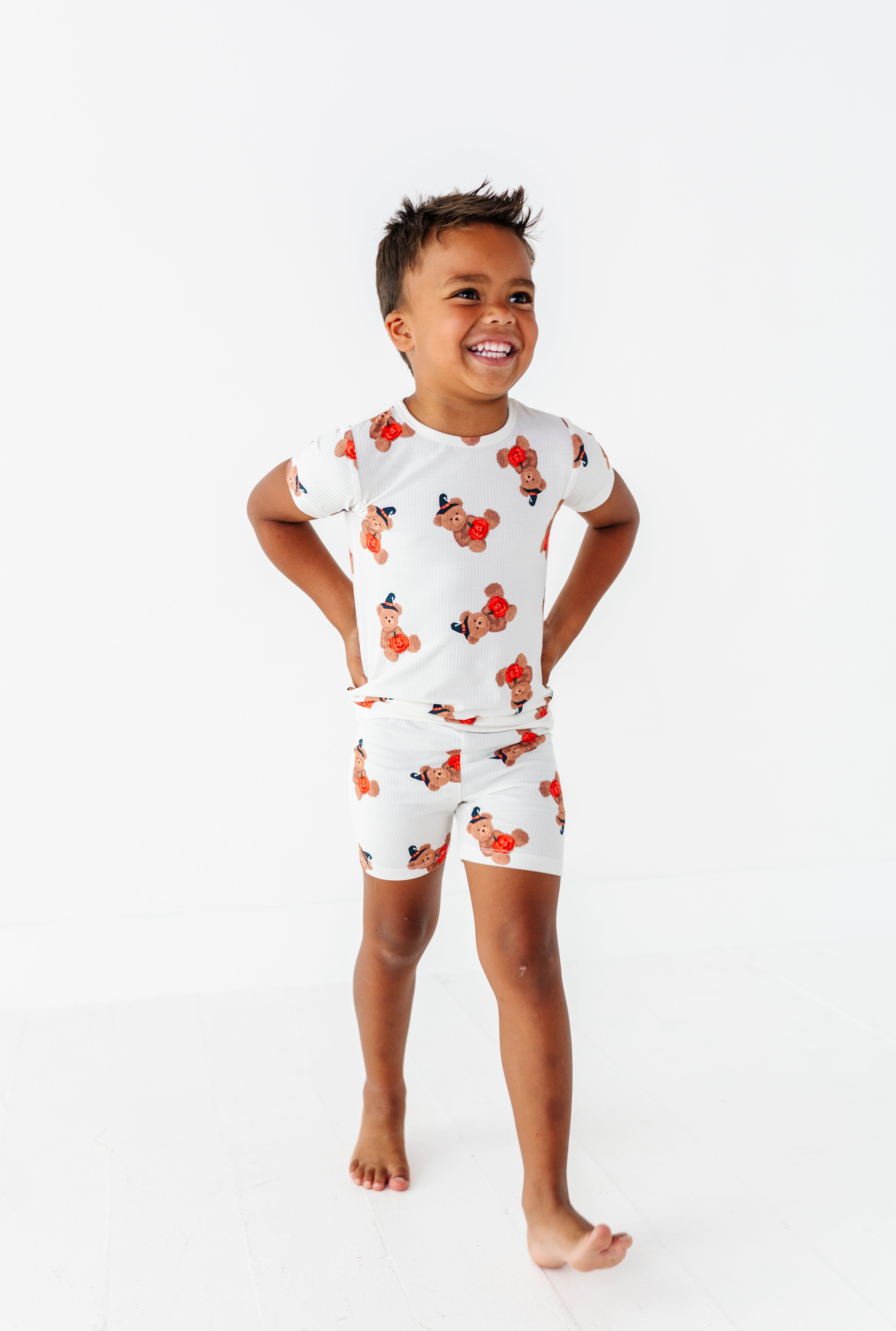 Halloween Bear Pajama Short Set