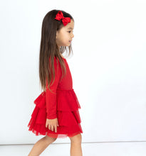 Load image into Gallery viewer, Red Ribbed Tutu Dress
