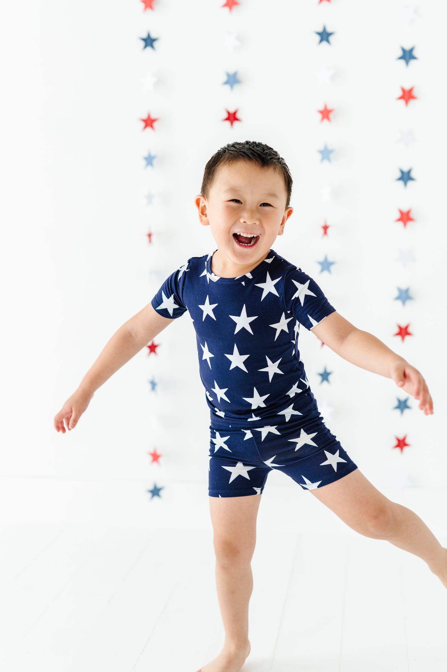 Navy Star Regular Short Set