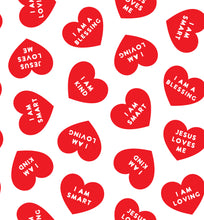 Load image into Gallery viewer, Red Affirmation Heart Girls Flare Lounge Set
