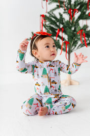 Christmas in the City Zipper Onesie