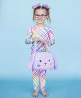 Pastel Plaid Two Piece Pajama Set