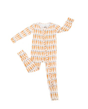 Load image into Gallery viewer, Neutral Carrot Convertible Footed Onesie
