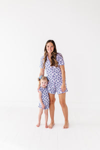 Purple Butterfly Women's Short Set