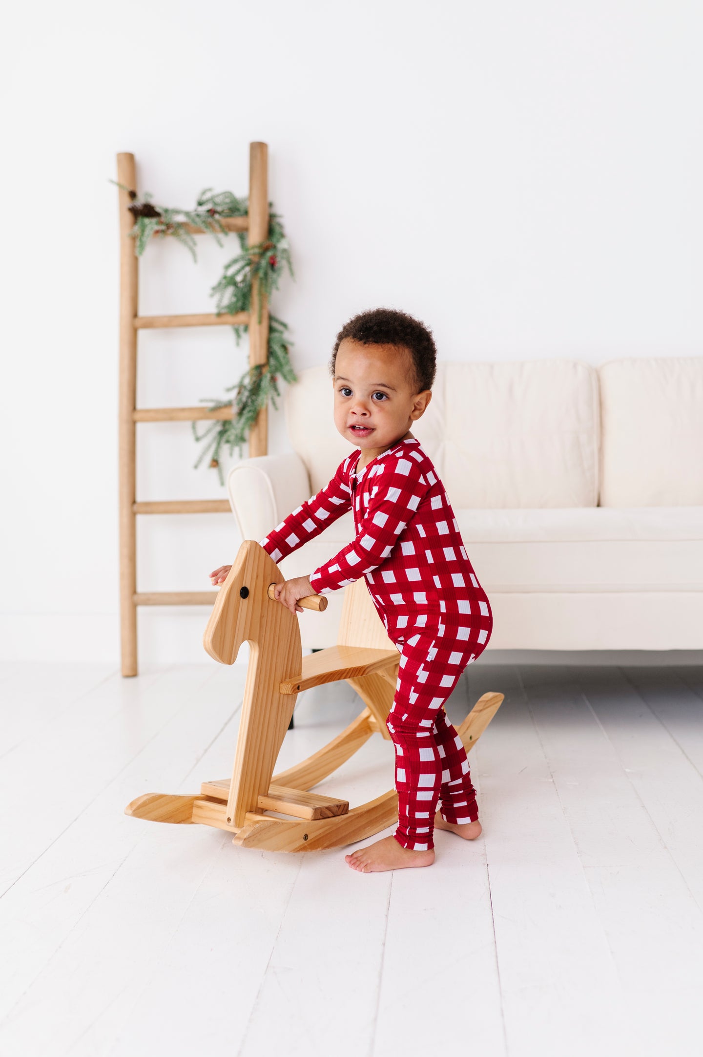 Red Check Convertible Onesie