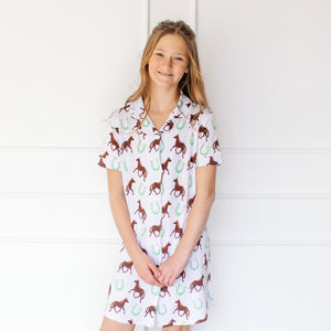 Horse Button down Gown