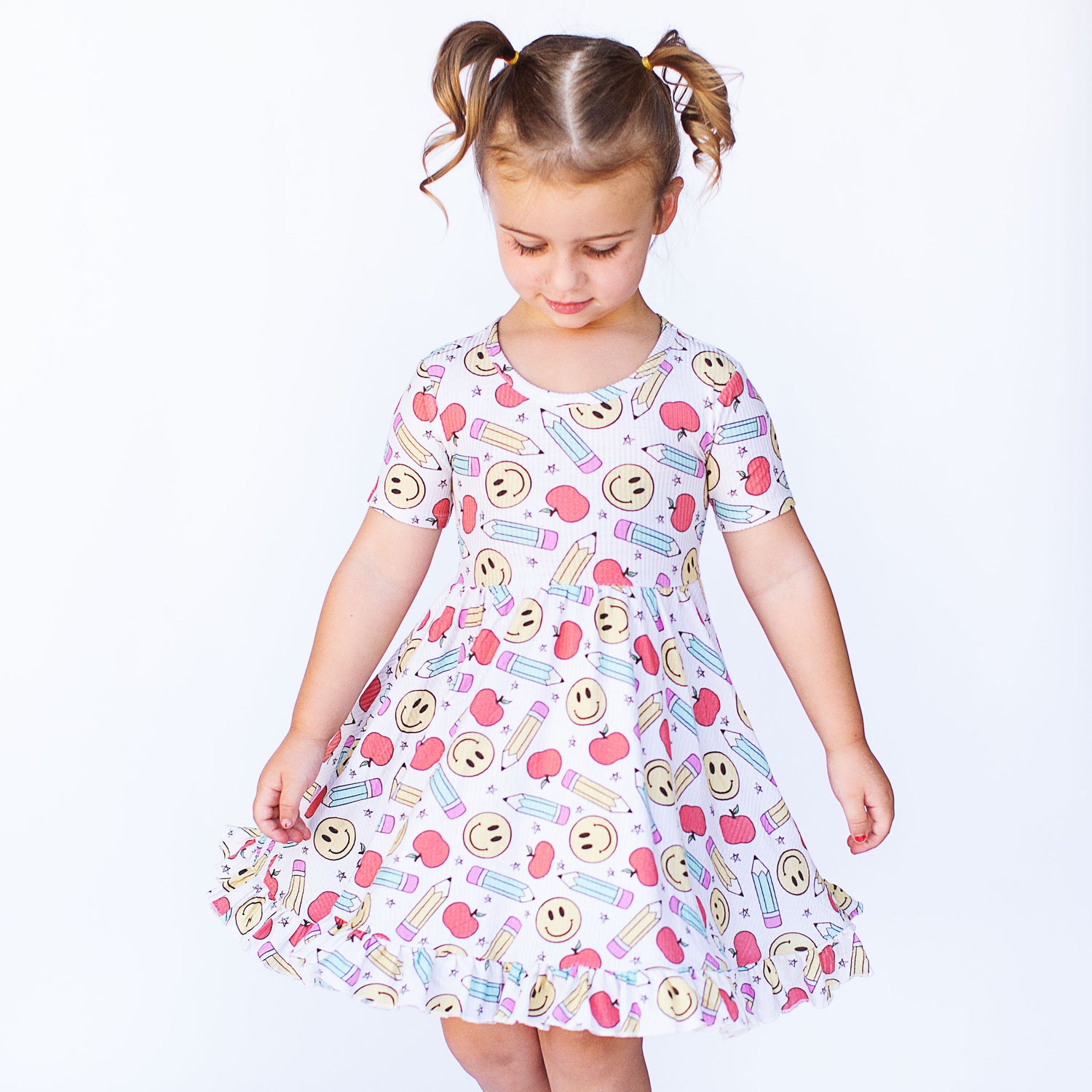 Smiley School Ruffled Dress