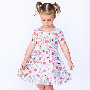 Smiley School Ruffled Dress