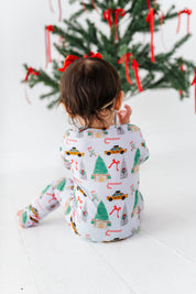 Christmas in the City Zipper Onesie