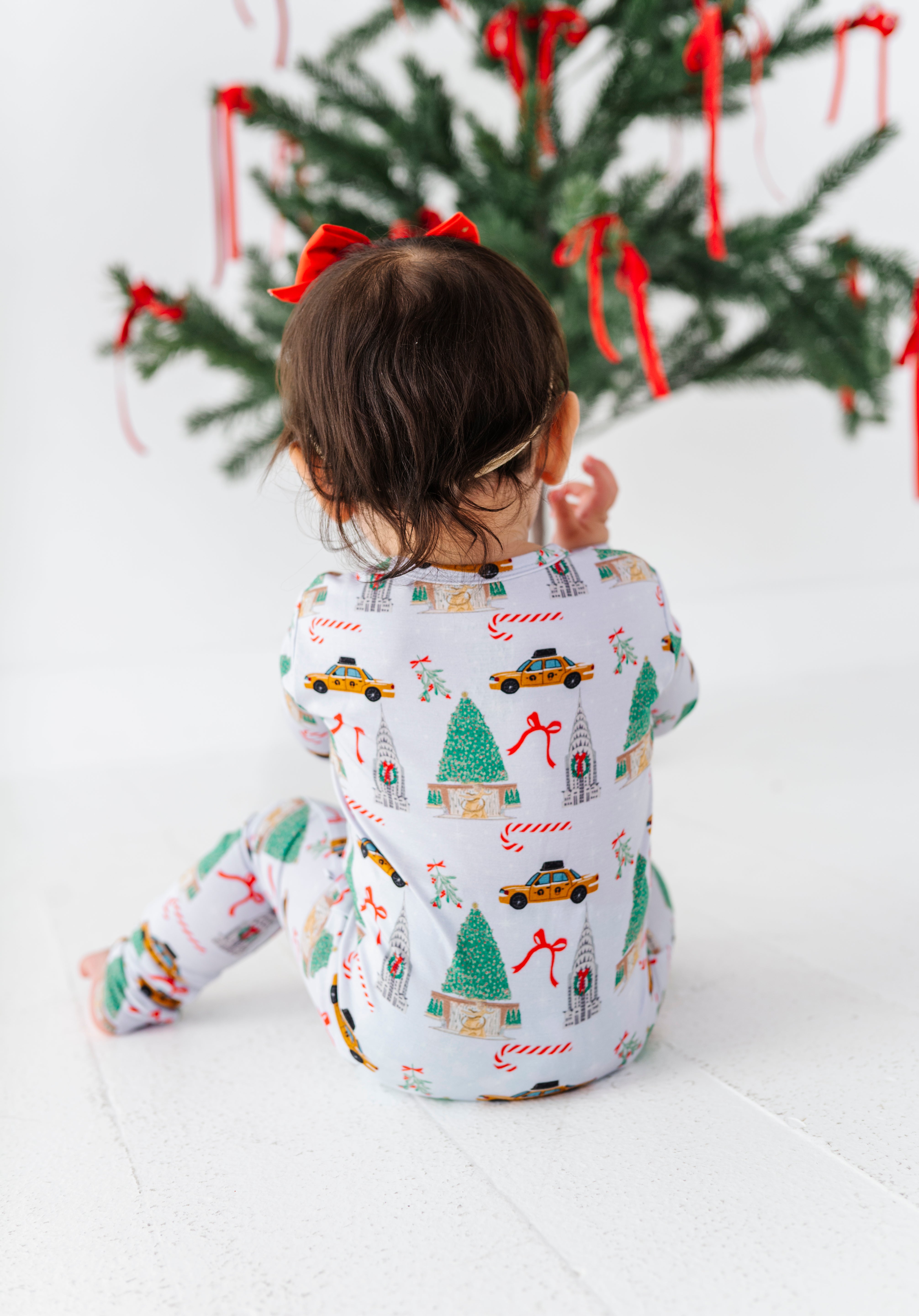 Christmas in the City Zipper Onesie