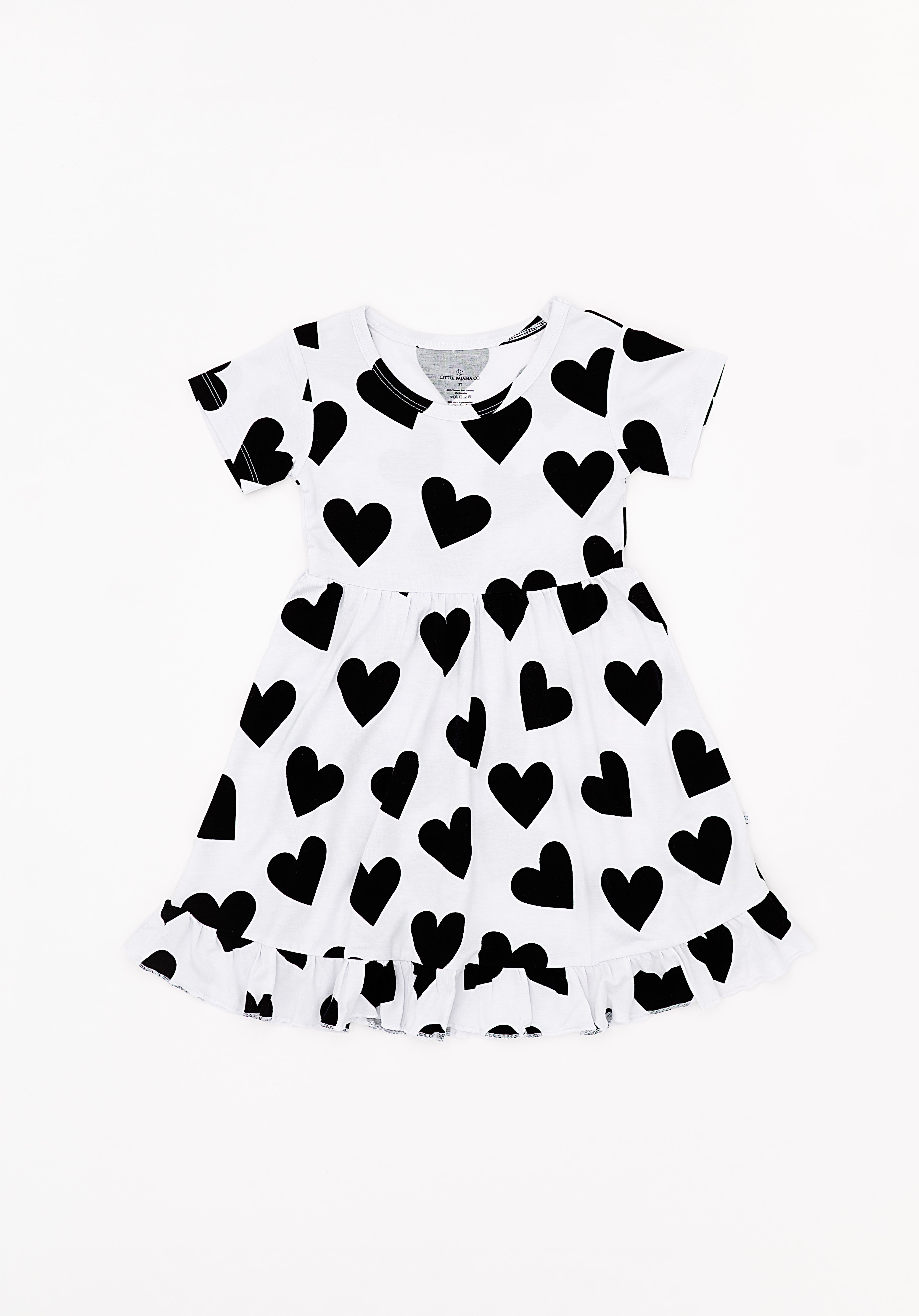 Black Heart Twirl Dress