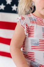 Load image into Gallery viewer, American Flag Ruffle Short Set
