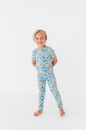 Ribbed Skateboard Two Piece Pajama Set