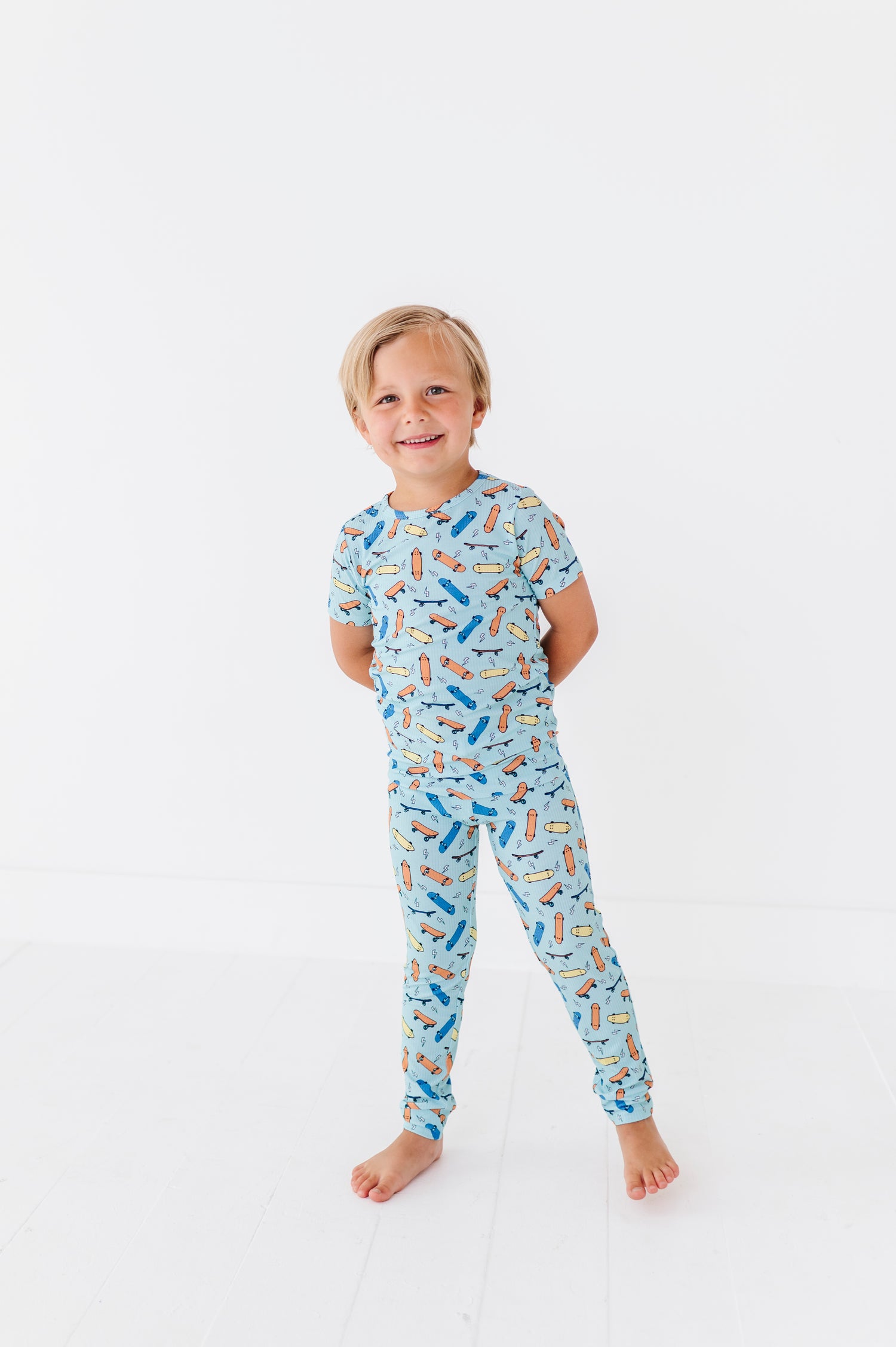 Ribbed Skateboard Two Piece Pajama Set