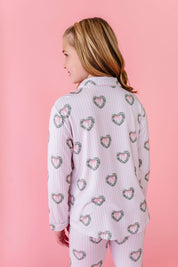 Holiday Heart Wreaths Girls Flare Set