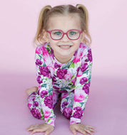Purple Rose Garden Two Piece Pajama Set