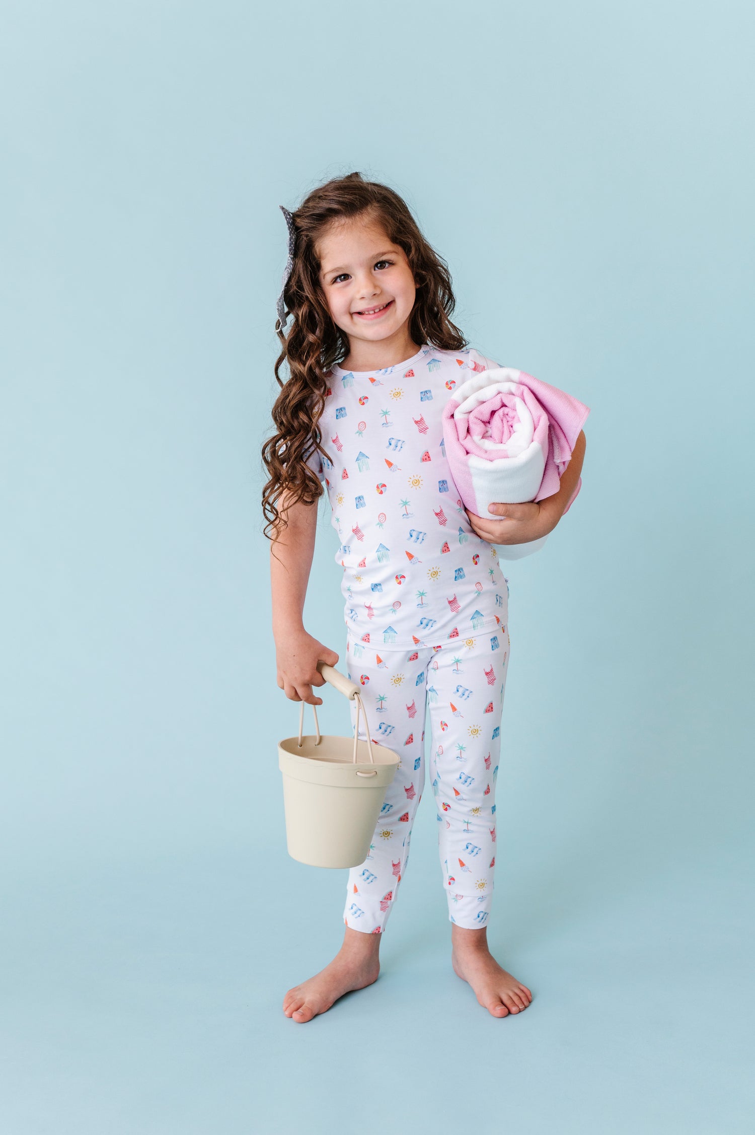 Beach Scene Two Piece Pajama Set