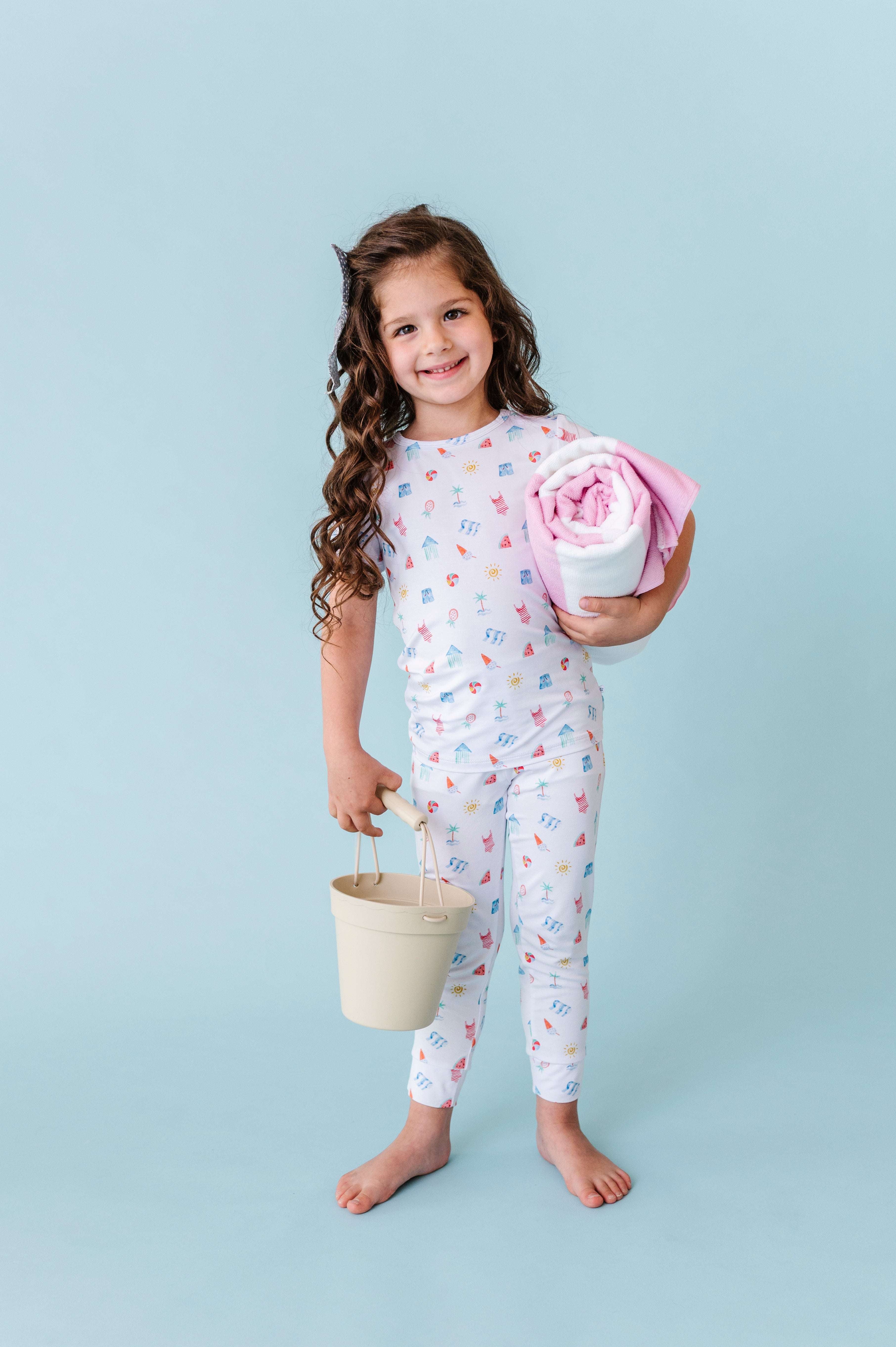 Beach Scene Two Piece Pajama Set