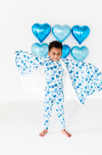 Load image into Gallery viewer, Blue Affirmation Heart Plush Blanket
