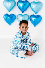 Load image into Gallery viewer, Blue Affirmation Heart Plush Blanket
